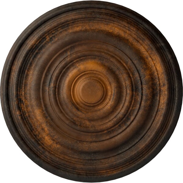 Ekena Millwork Carton Ceiling Medallion (For Canopies up to 2 5/8"), Hand-Painted Rust, 12 5/8"OD x 1"P CM13CARUS - main
